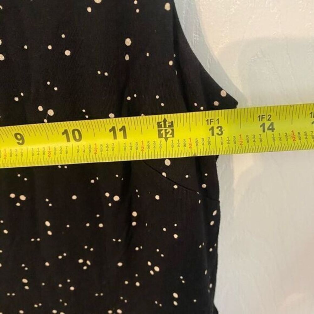 Loft, black and white polkadotted sleeveless dress size extra small petite - Picture 4 of 8